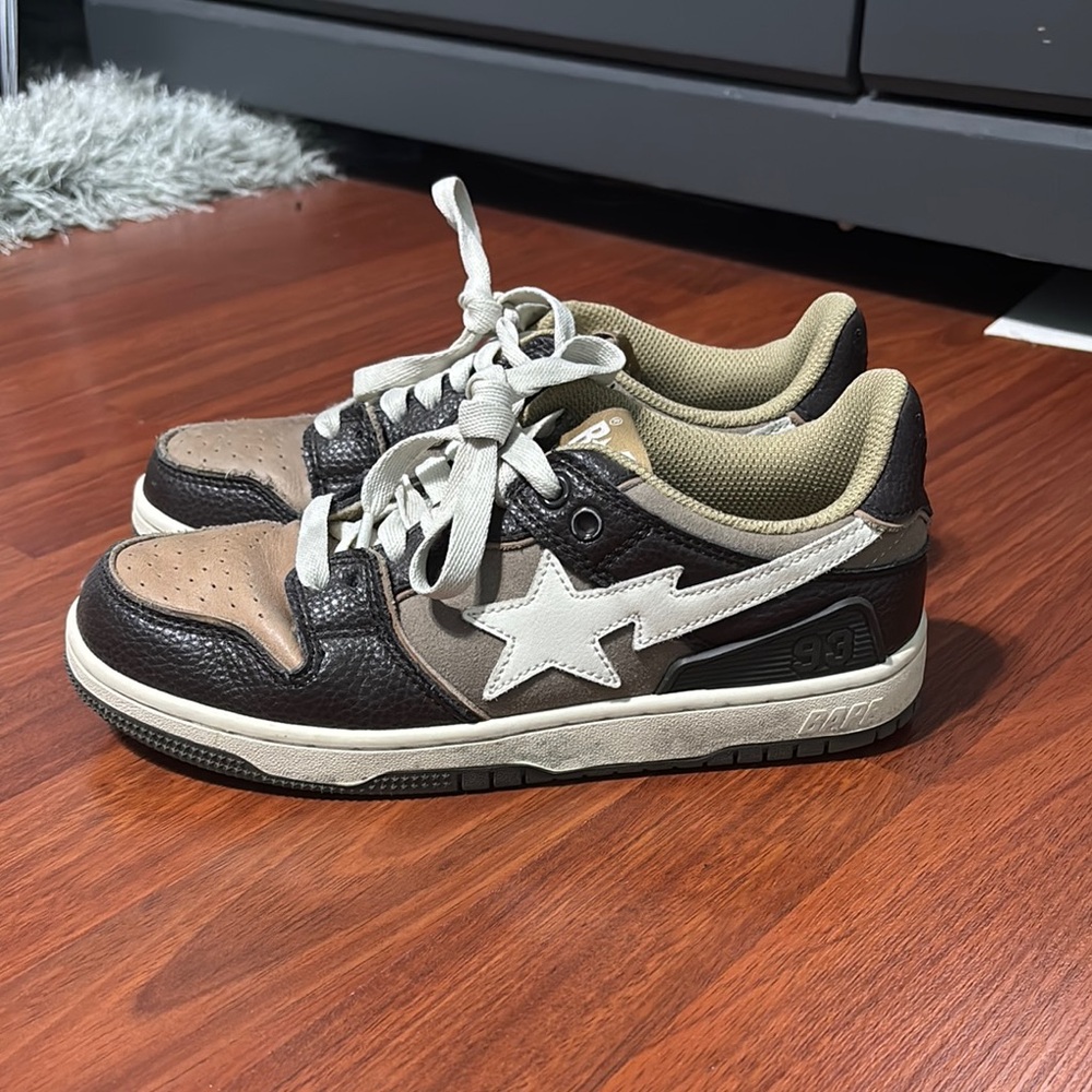 A Bathing Ape BAPE SK8 Sta Brown Ivory